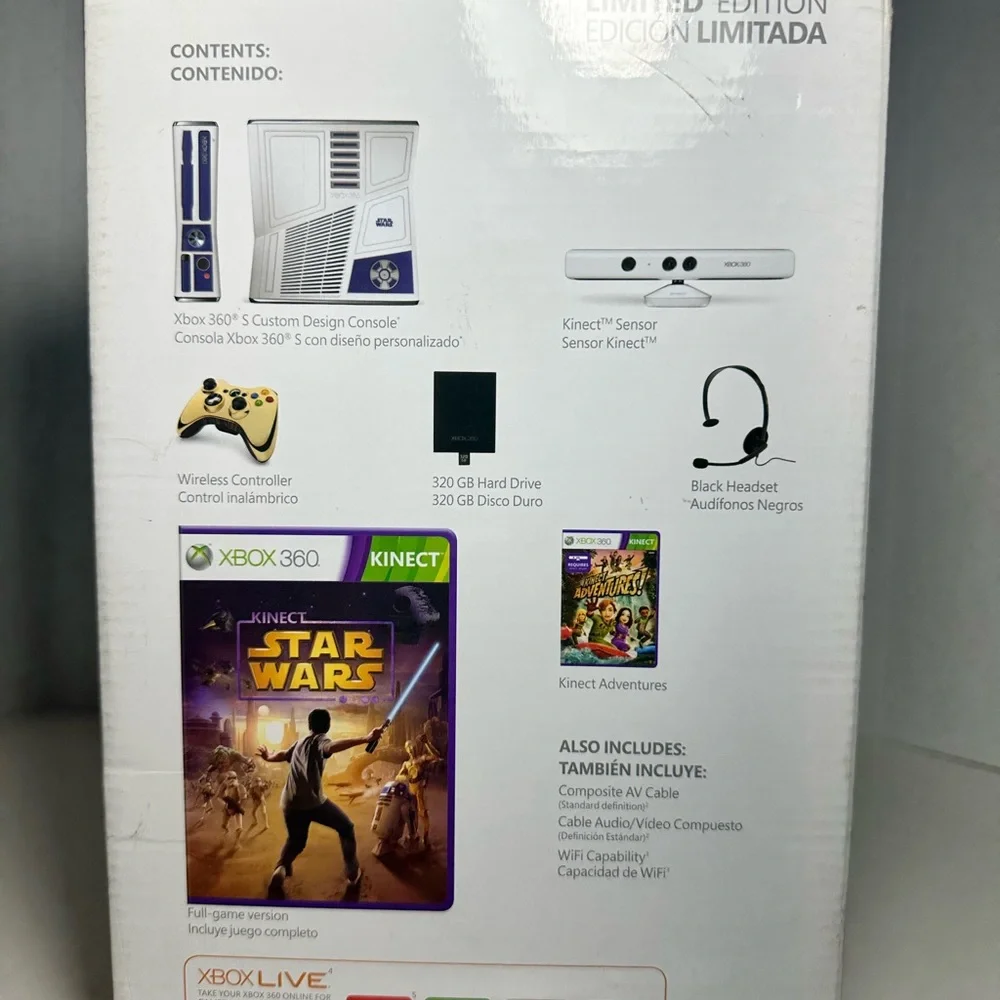 Microsoft Xbox 360 Limited Edition Star Wars Kinect 320GB Console Factory Sealed